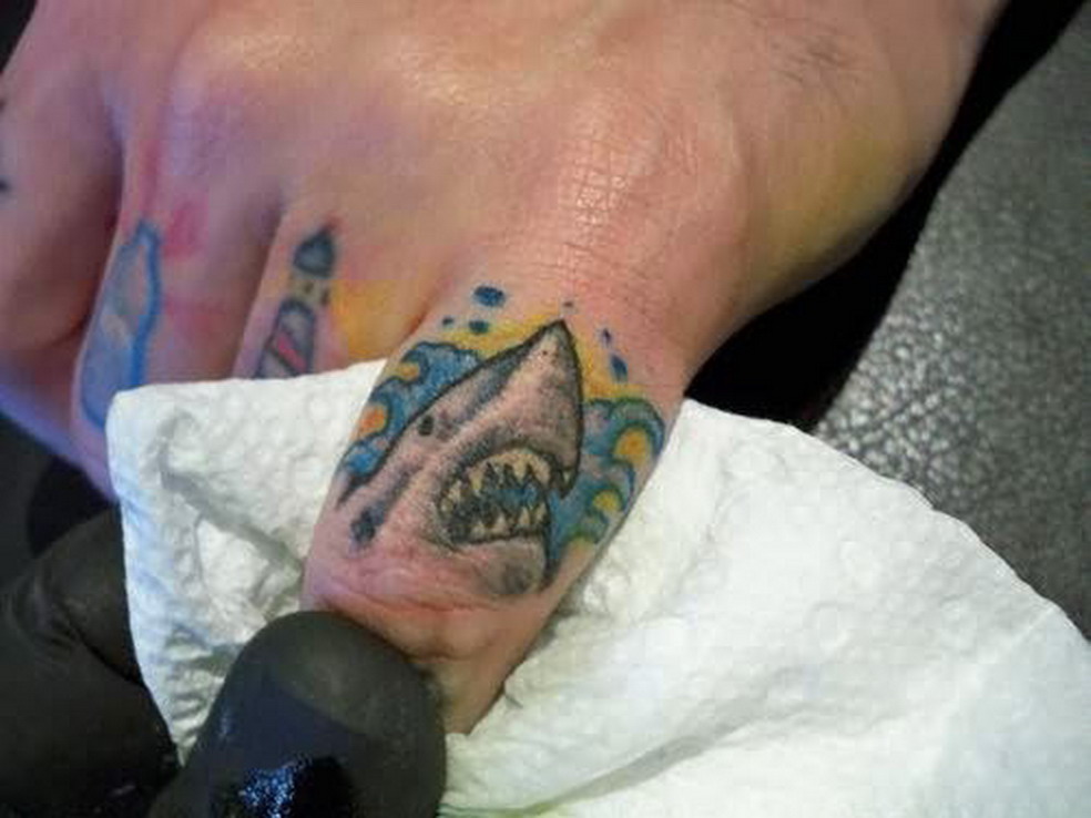 40 Shark Tooth Tattoo Designs For Men  King Of The Waters